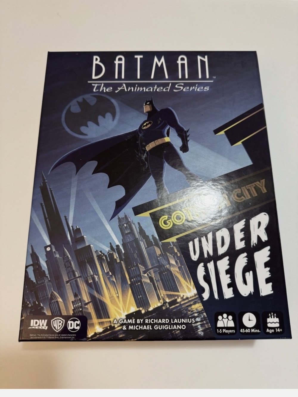 IDW Games DC Batman Animated Series Gotham City Under Siege Board Game Complete